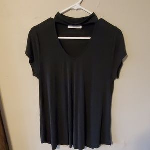 Collar Tee Large dark gray